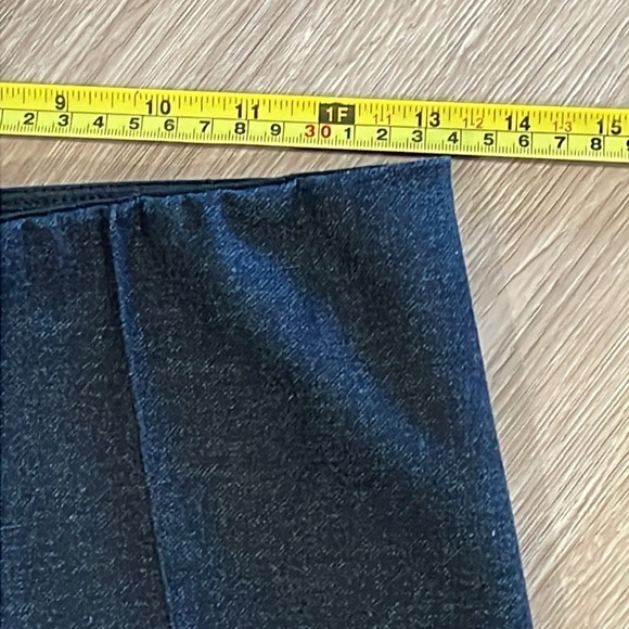 Zara Women Ankle Pant ls Medium Dark Chambray Classic Contemporary Preppy - Picture 8 of 11